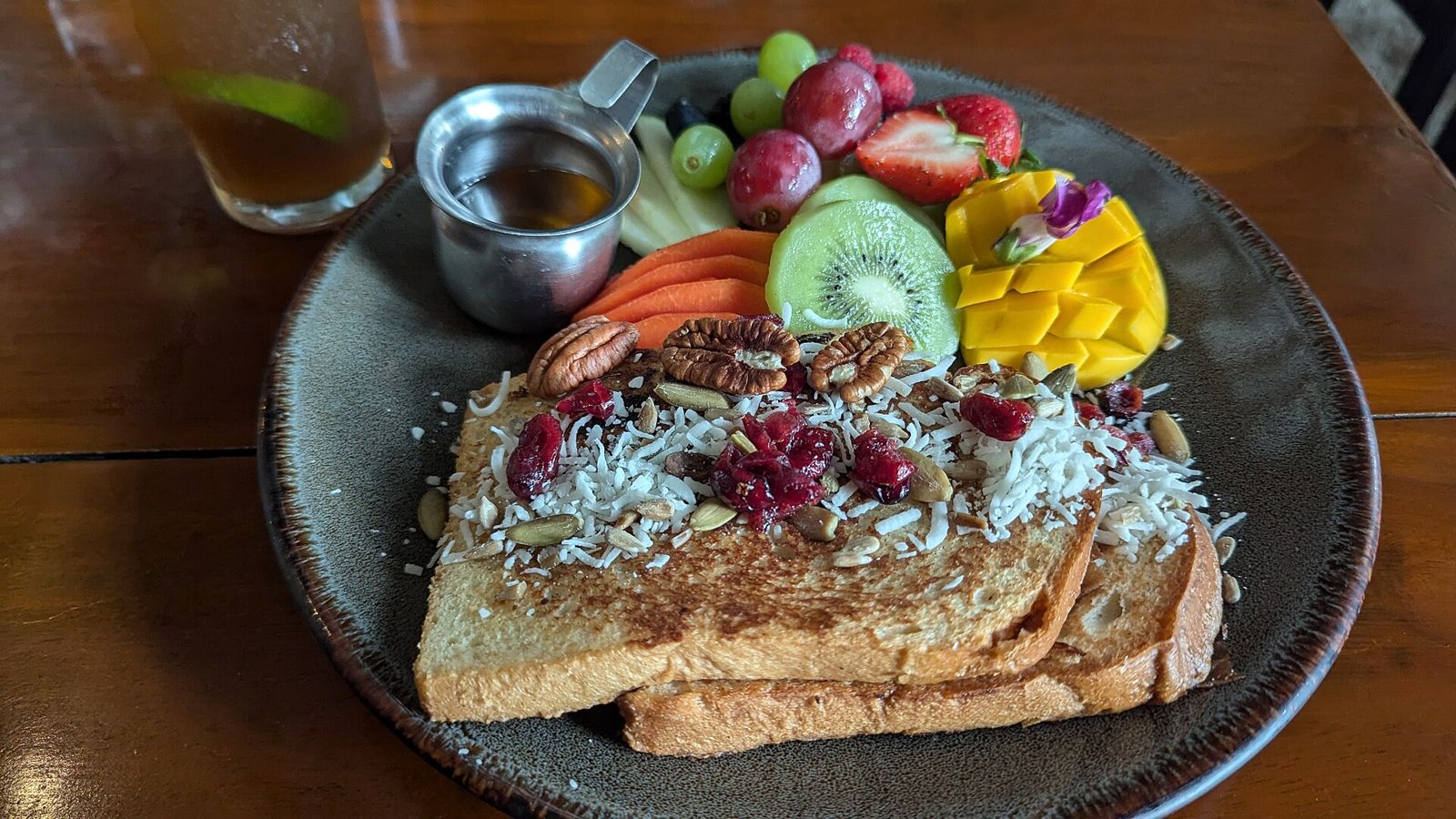 Brioche french toast with fresh fruit